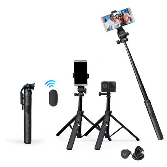 Shop Now Tripod selfie stick with smartphone holder 