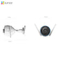 side view and front view with dimension-cctv camera-colour white