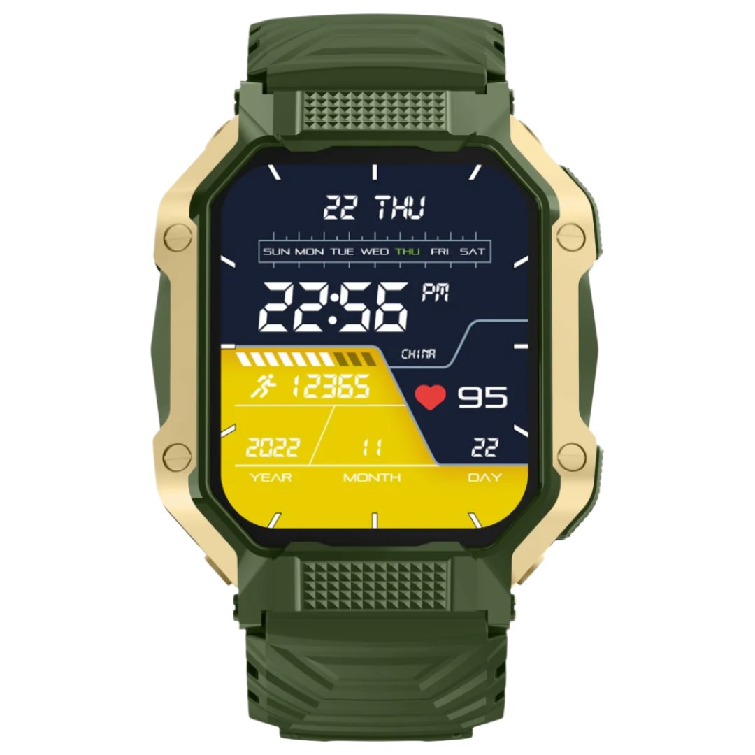 FireBoltt Shark Smartwatch Green Yellow