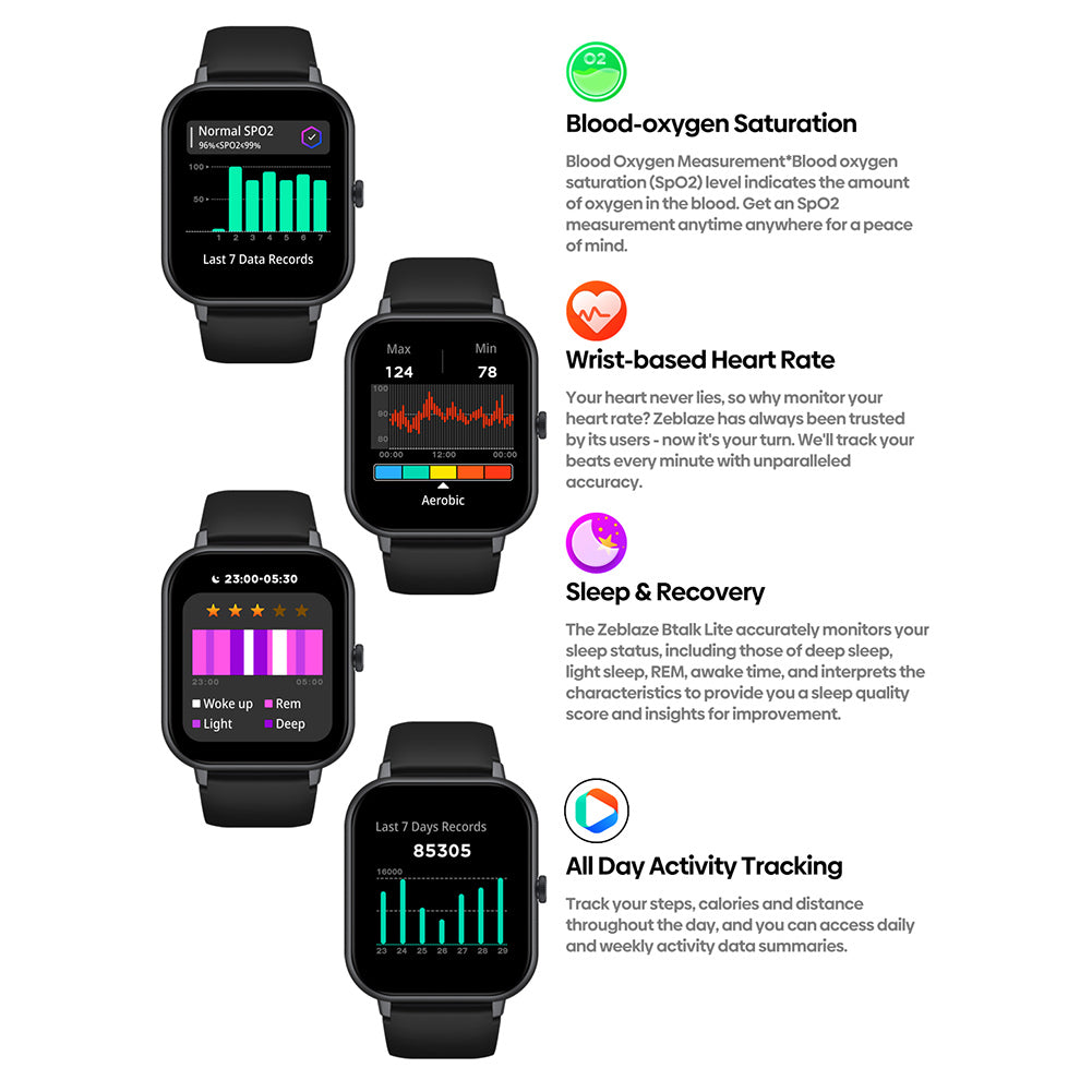 Zeblaze Btalk Lite Bluetooth Calling Smart watch 24H Health Monitor  Special Offer