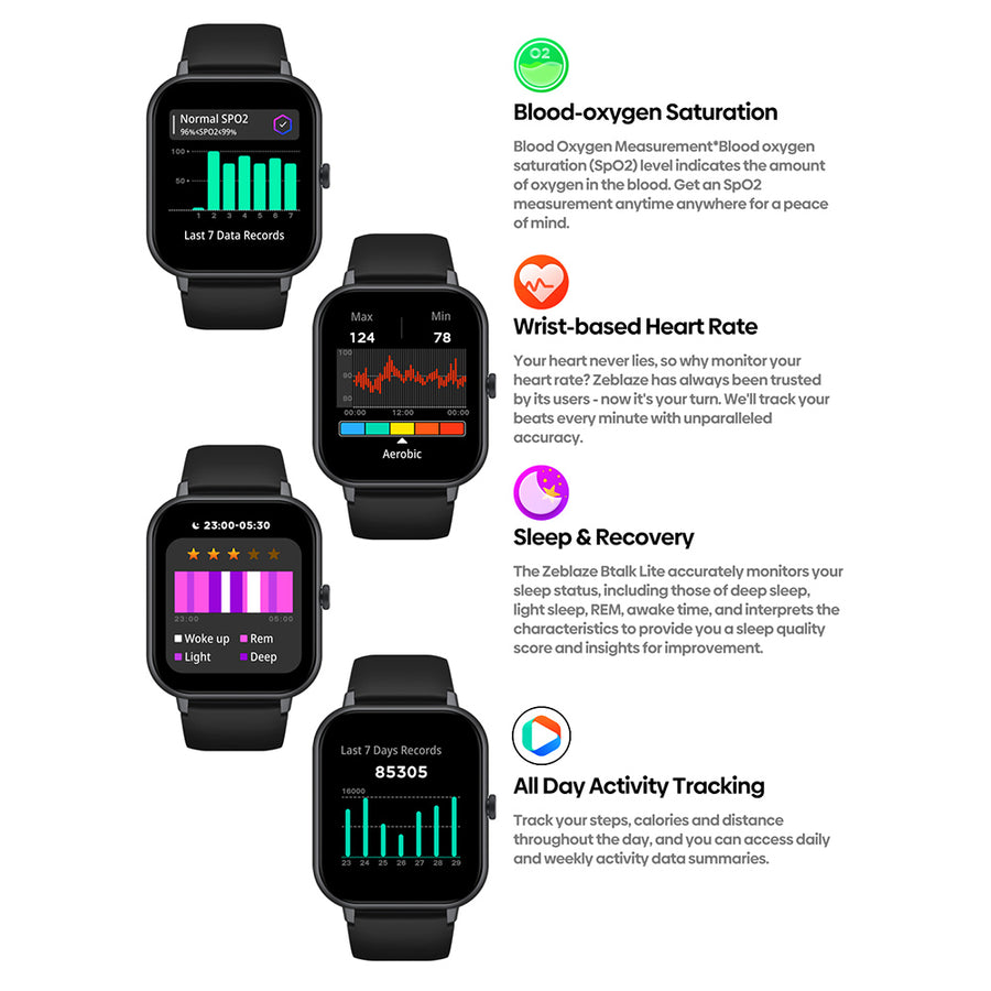 Zeblaze Btalk Lite Bluetooth Calling Smart watch 24H Health Monitor  Special Offer