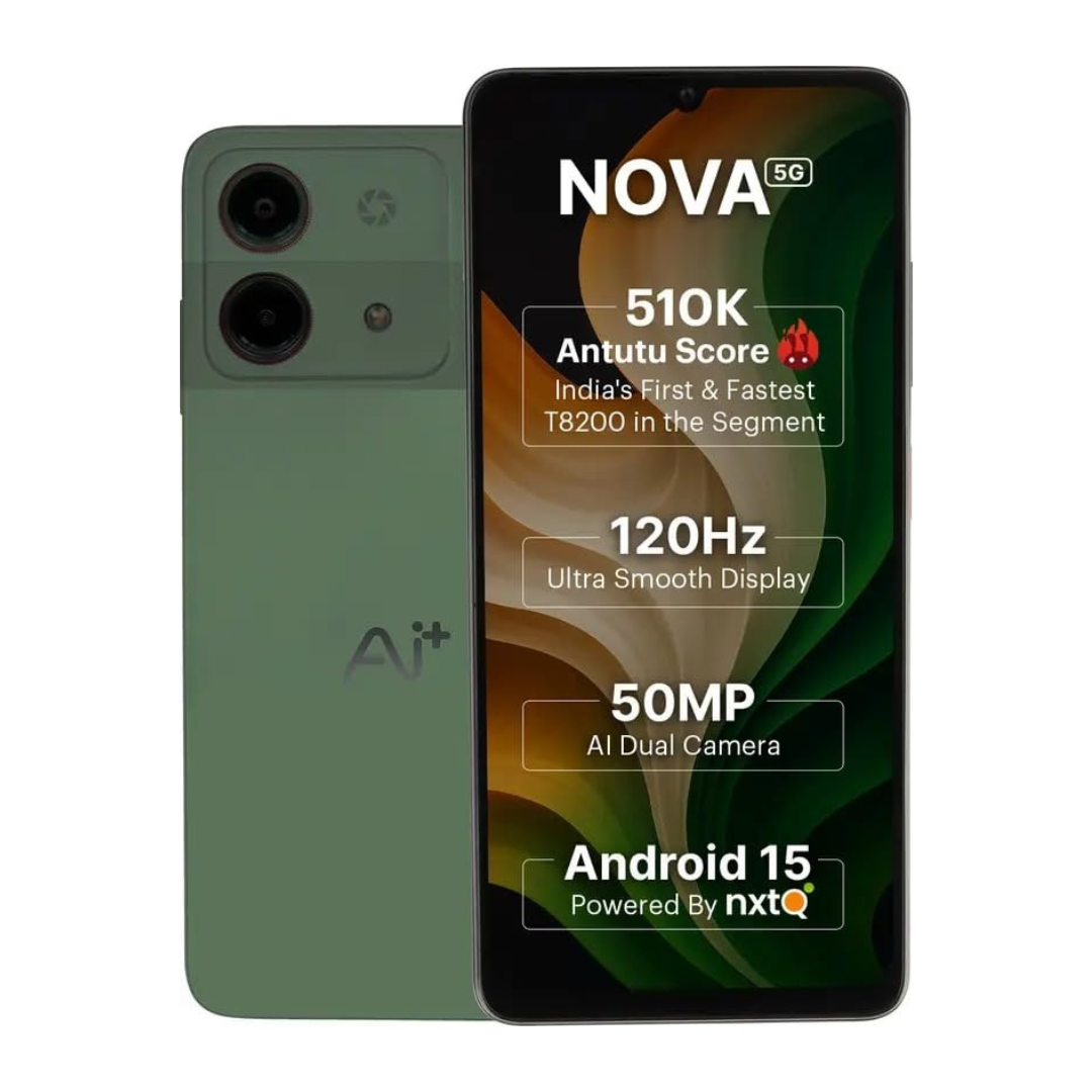 Buy now AI+ Nova 5G phone with Unisoc T8200 octa core processor ideal for gaming multitasking and daily use