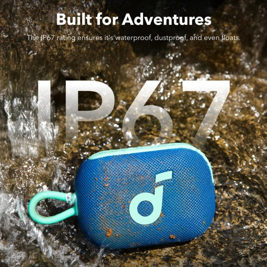 Buy now Soundcore Select 4 Go shower-safe Bluetooth speaker with immersive mono sound ideal for bathroom kitchen and travel use