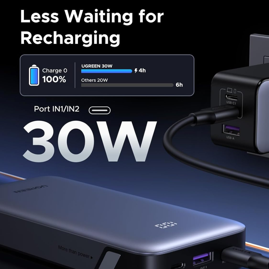 Shop now UGREEN 30W PD power bank 20000mAh for iPhone 17 Pro Max Samsung S25 Ultra Nepal