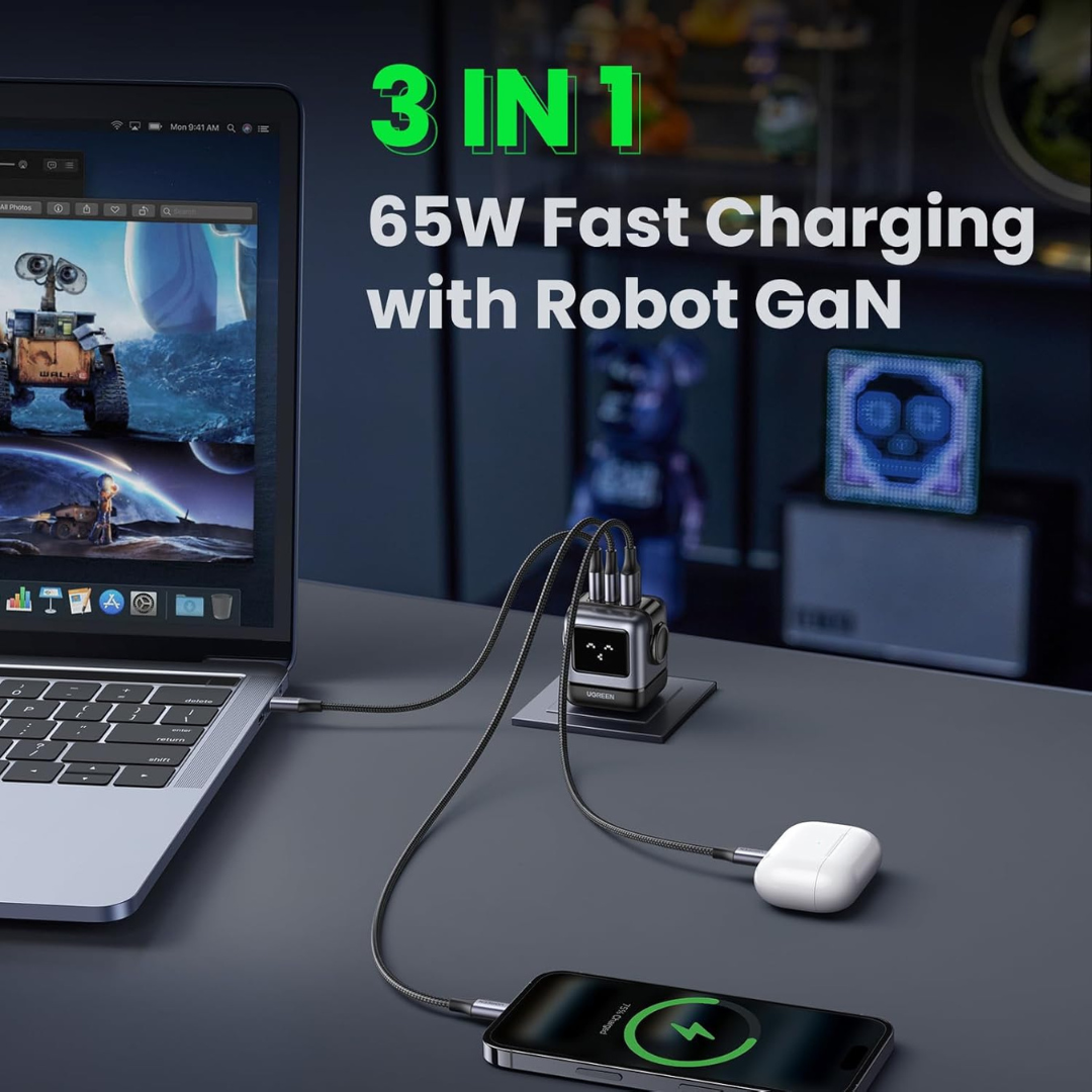 Shop now UGREEN fast charger 65W robot edition perfect gift for men women