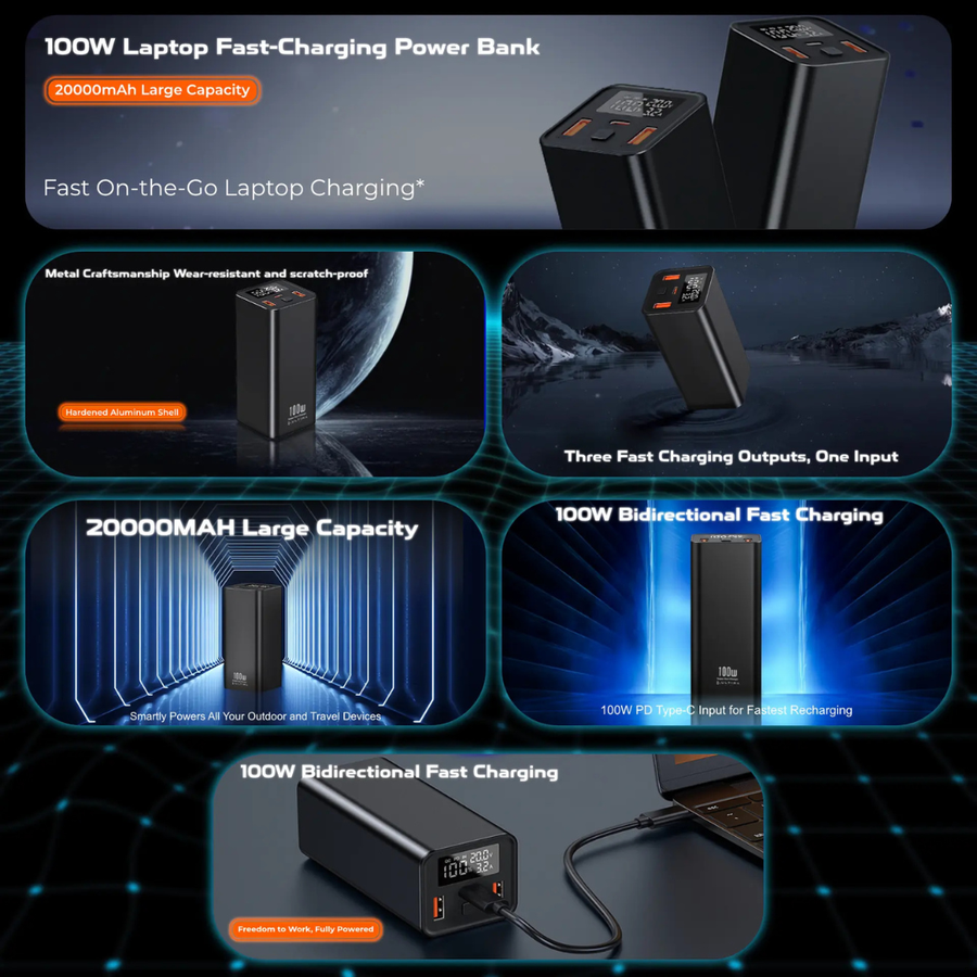Buy now Ultima Boost 20K Ultra Max powerbank supports VOOC WARP superfast output with 100W PD for laptops tablets phones Nepal