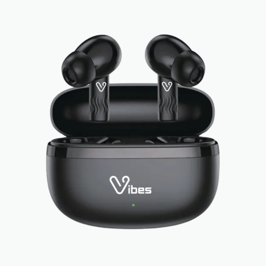 Shop now Vibes Bass Buds Drops wireless earbuds with dual mic ENC for crystal clear calling and Bluetooth 5.4 stable connection