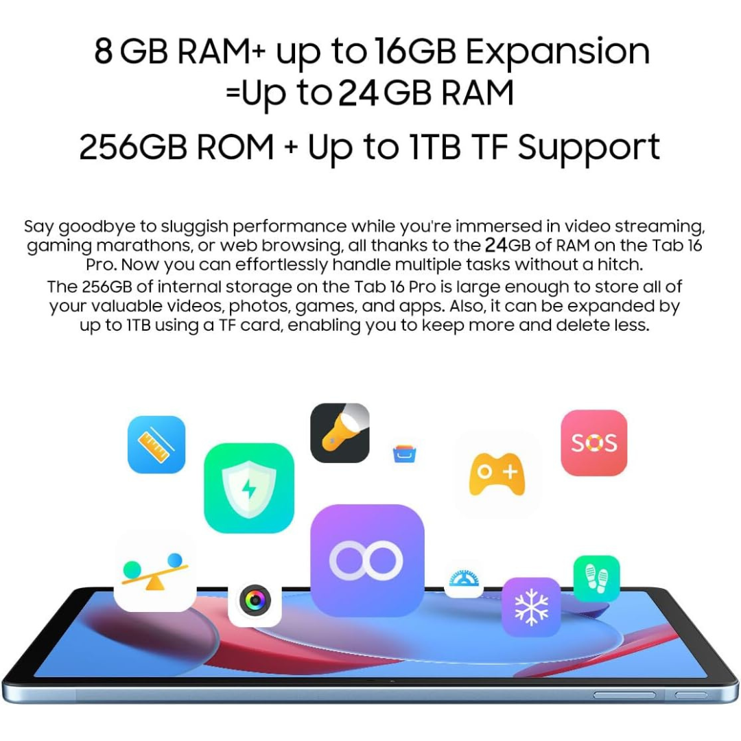 Buy now Blackview Tab 16 Pro tablet with premium build quality slim body and immersive full view display