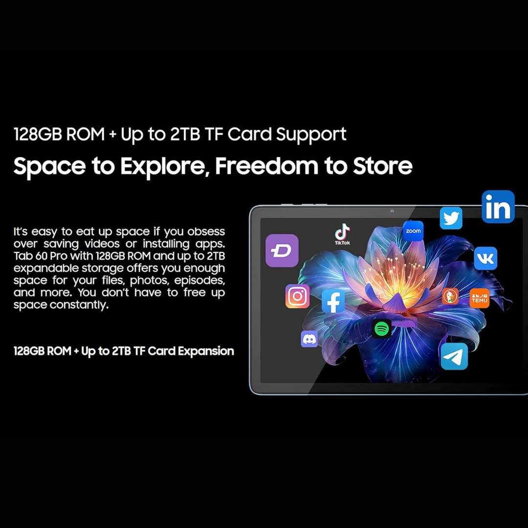 Shop now Blackview Tab 60 Pro tablet for online classes work from home and entertainment with full set of packing