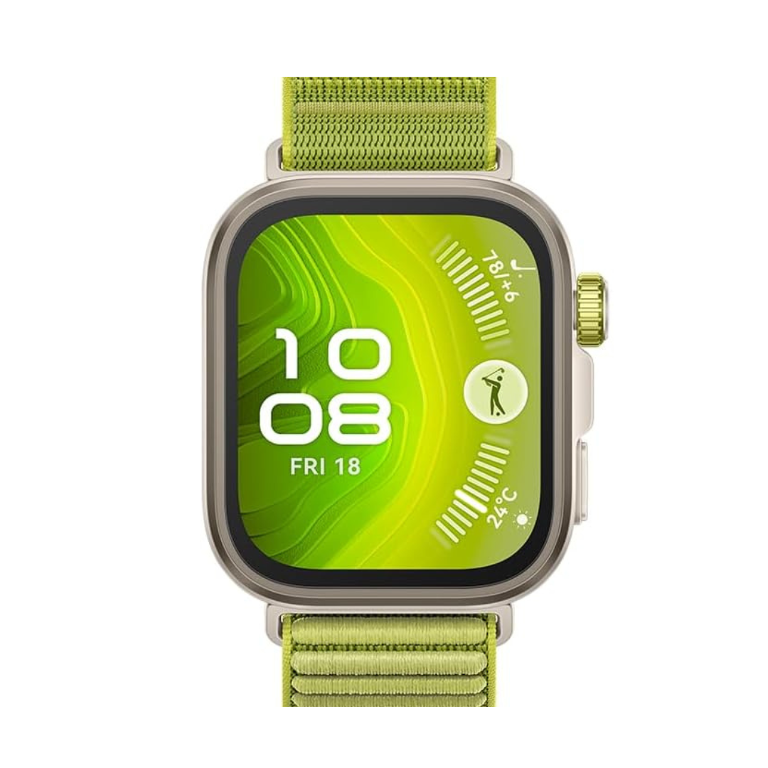 Sleek Huawei smartwatch with titanium bezel


