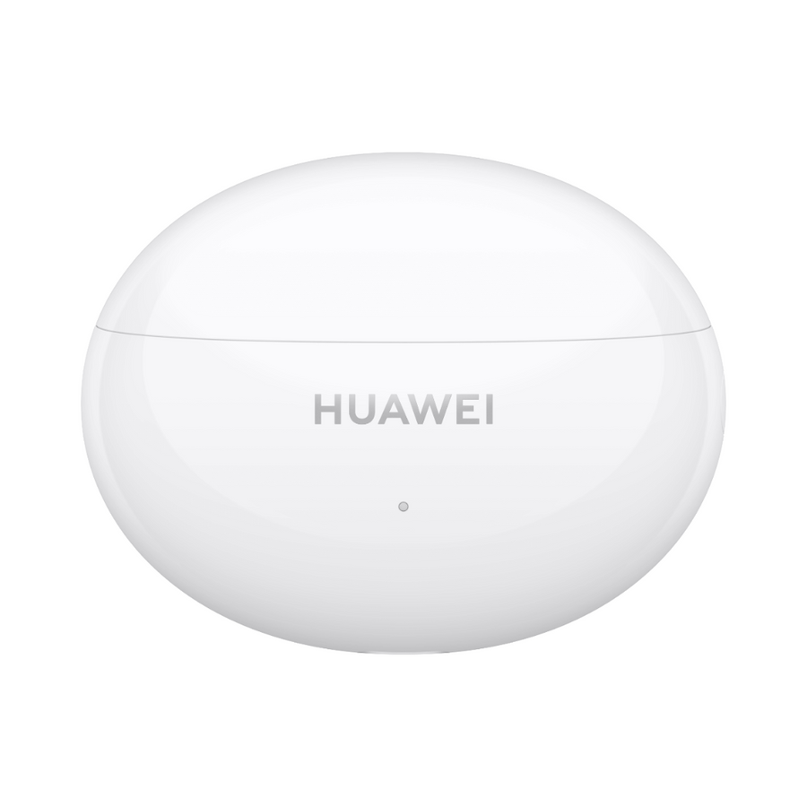 Huawei FreeBuds 5i with magnetic charging case in elegant ceramic white.

