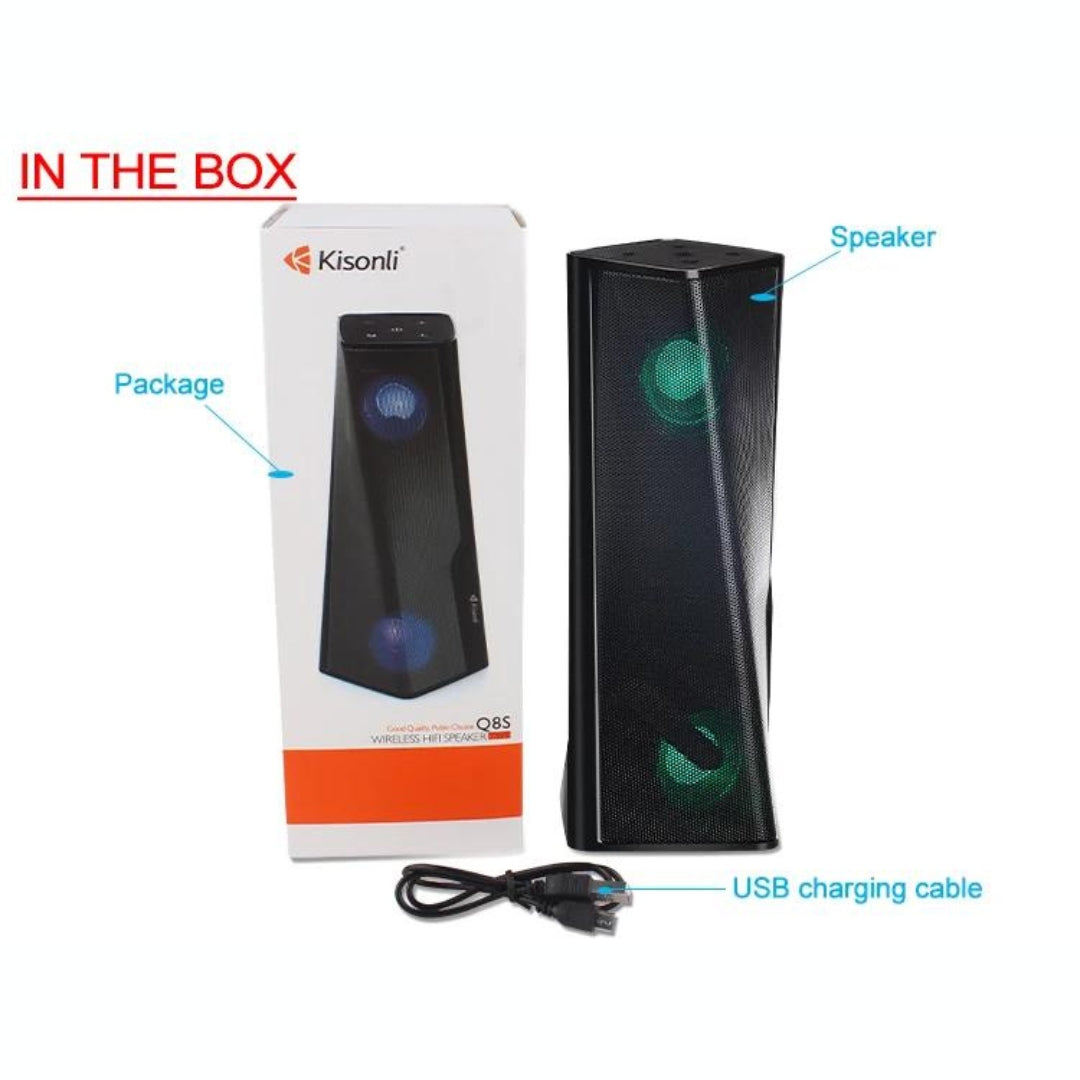 Get free delivery service on Kisonli Q8s bluetooth speaker from Brother-mart