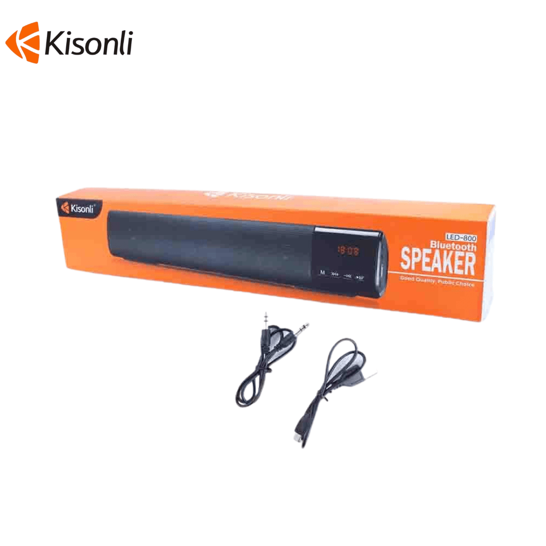 Best Speaker Price In Nepal | Kisonli LED-800 Portable Wireless Bluetooth Speaker With Digital Clock