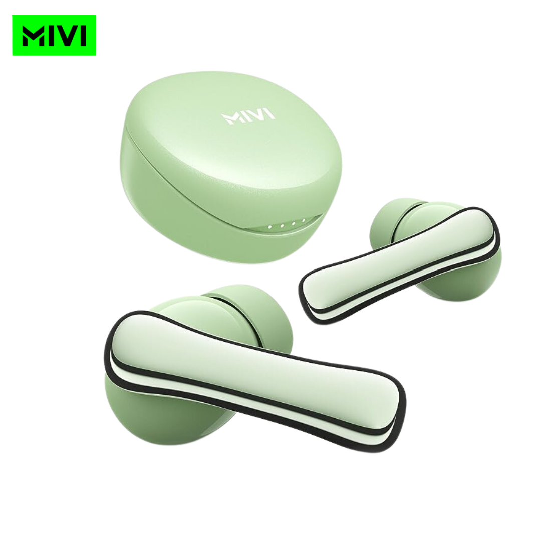 Mivi DuoPods A850 TWS with HDCalls Technology Green get discount brother-mart.com