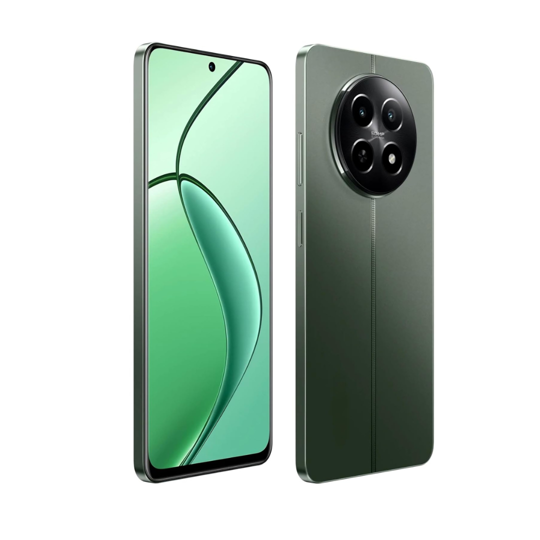 Realme 12X 5G front and back view – premium build quality