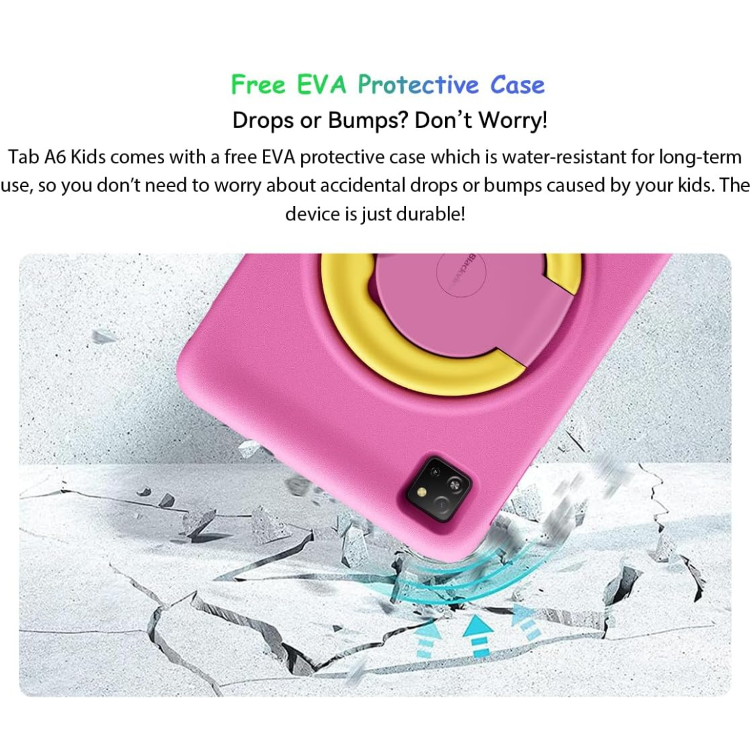 Get Blackview TAB A6 Kids tablet with high storage capacity for offline videos and content