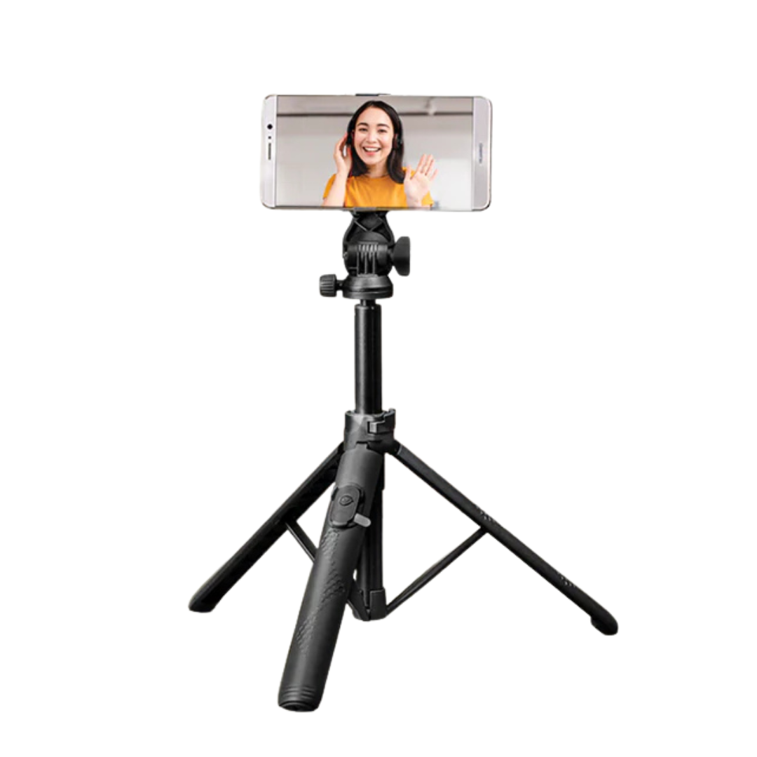 Buy Now  portable selfie stick tripod with wireless remote

