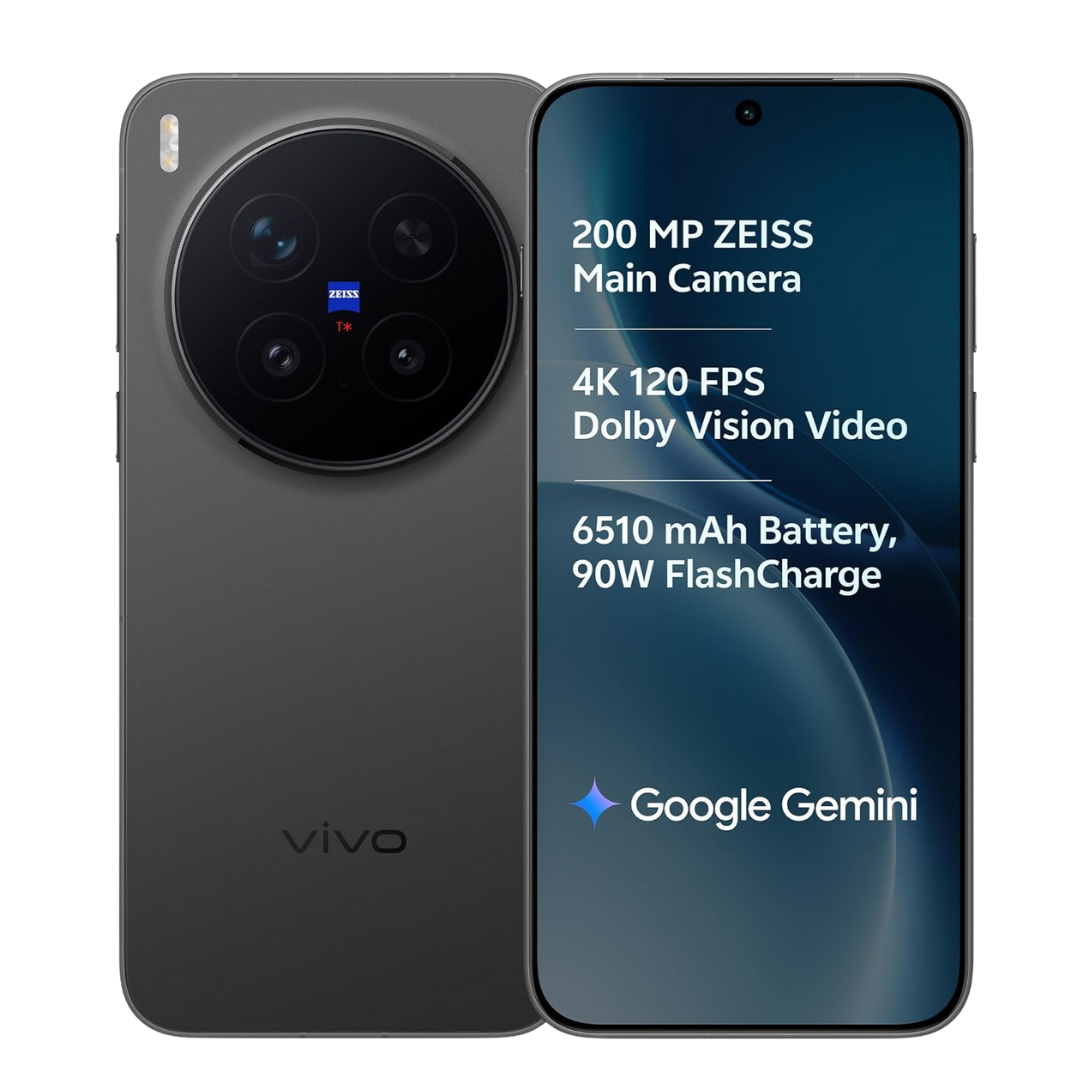 Buy Now vivo X300 Pro 5G front display image showing 6.78 inch 1.5K AMOLED LTPO screen with ultra thin symmetrical bezels