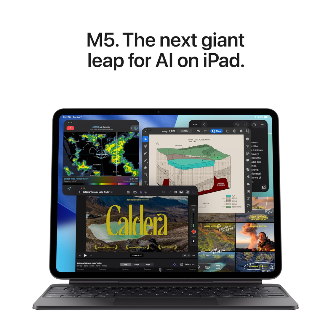 Buy now Apple iPad Pro M5 in Nepal and shop now to get next-level multitasking with M5 chip and Liquid Glass iPadOS 26 interface