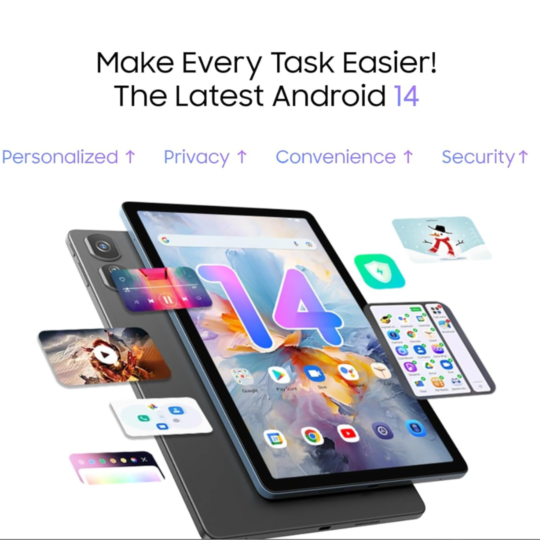 Get smooth performance Blackview Tab 16 Pro tablet with 8GB RAM 256GB storage and WiFi 6 connectivity