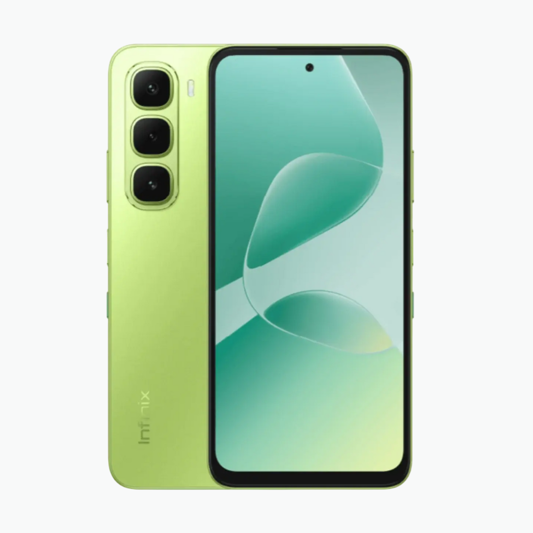 Buy now Infinix Hot 60i stylish Aurora Green and Mist White color smartphone Nepal