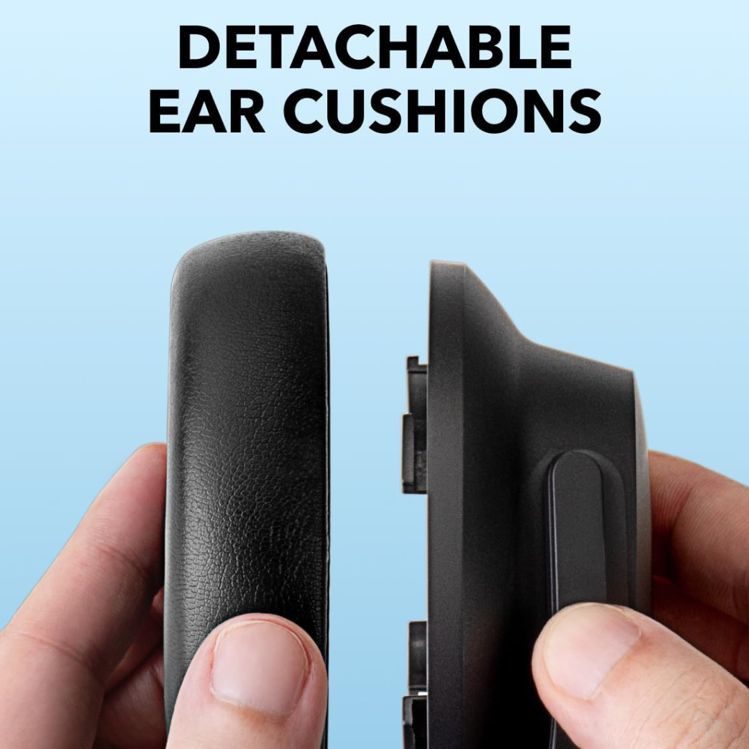 Get advanced Soundcore Q11i deep bass headphones with comfortable oval earcups, Bluetooth 5.3 stability, 60H nonstop battery, and stylish cream white design ideal for music lovers.