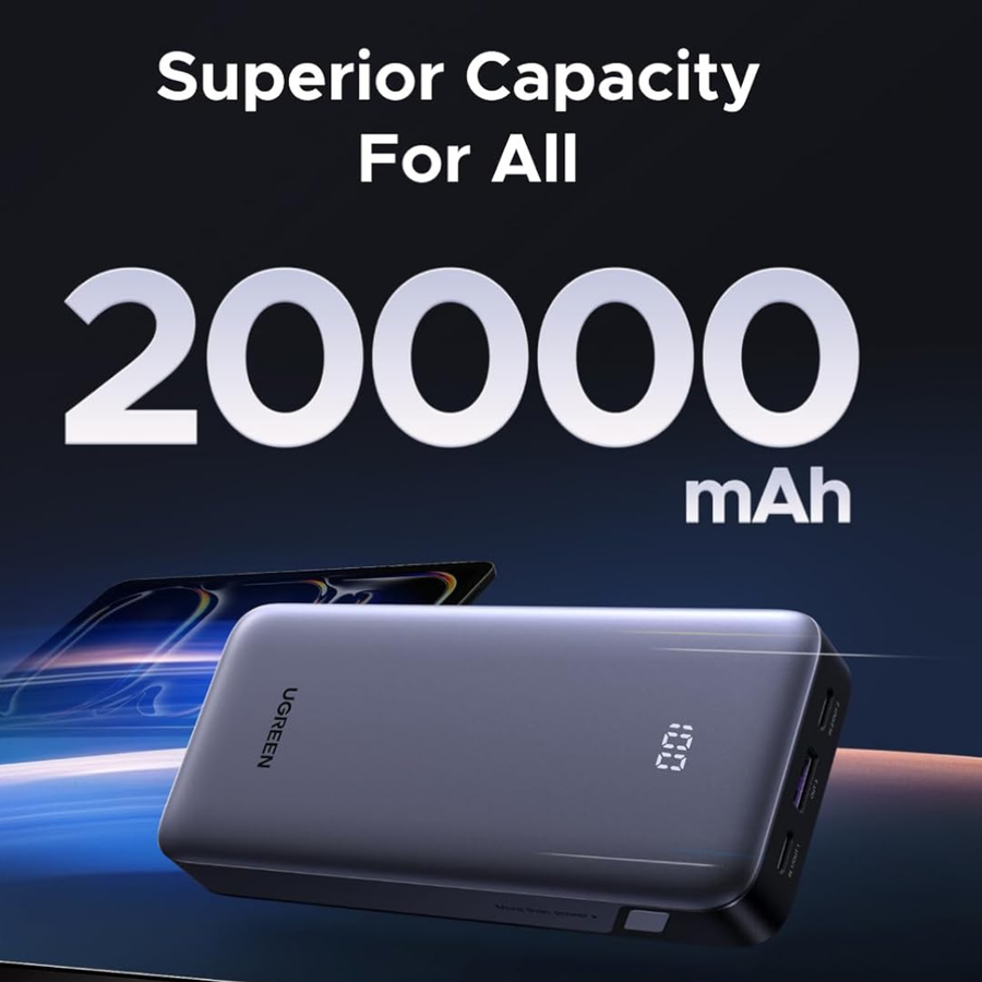 Buy now UGREEN Power Bank 20000mAh 30W PD Nexode fast charging portable battery pack for iPhone Samsung iPad in Nepal