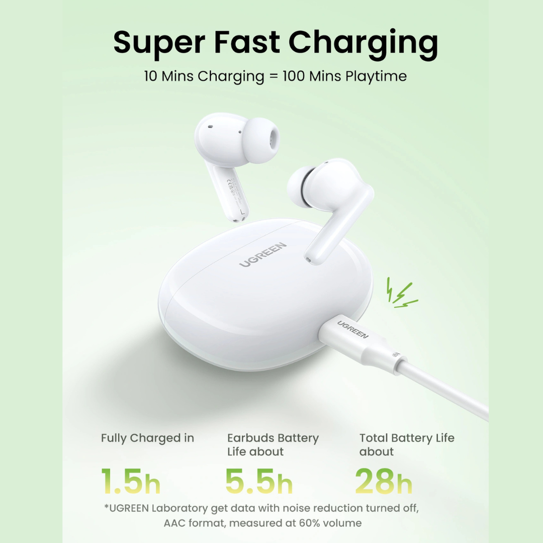 Get UGREEN HiTune P3 wireless earbuds with soft ear tips and ergonomic shape for long use