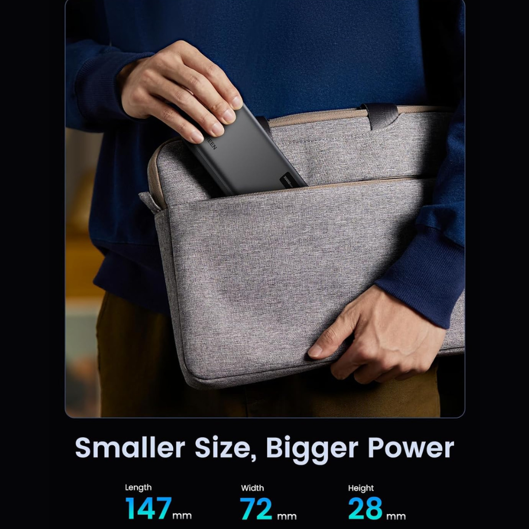 Get UGREEN 20000mAh power bank with fast charging PD support digital display safe battery cells long lasting portable charger for travel and work