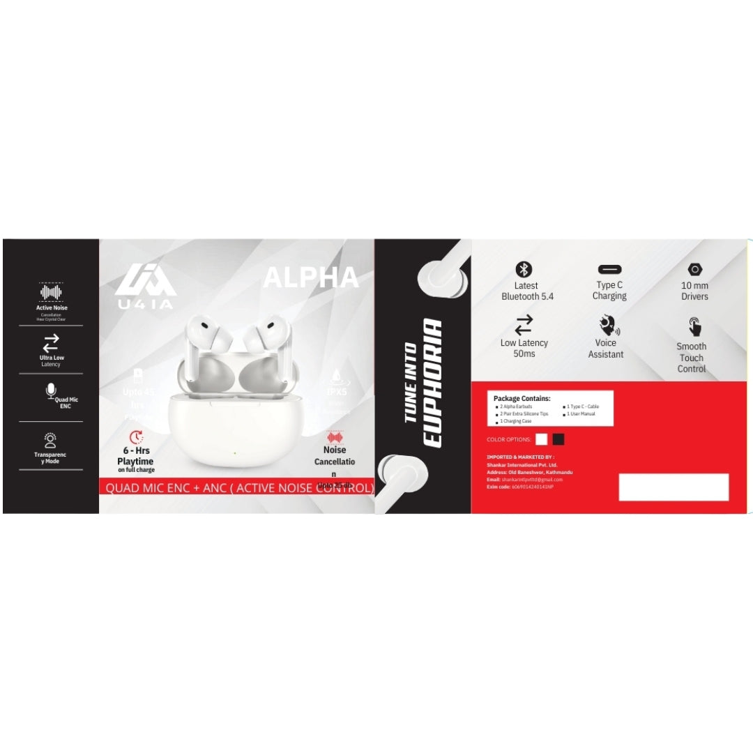 U4IA Alpha Earbuds Packaging Box