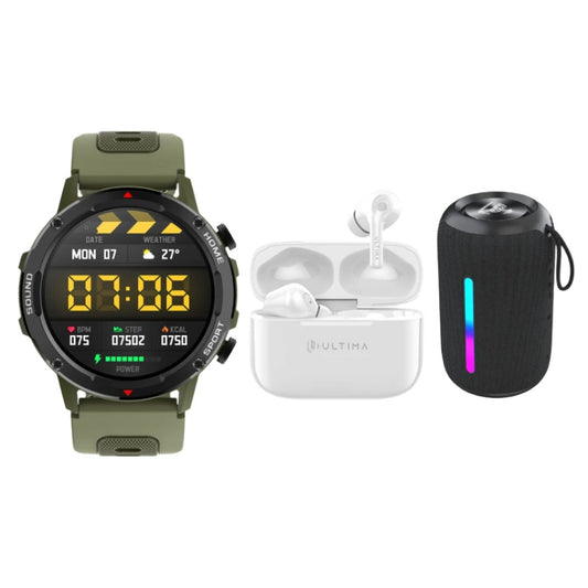 Ultima Smartwatch, earbud and Speaker Combo Offer