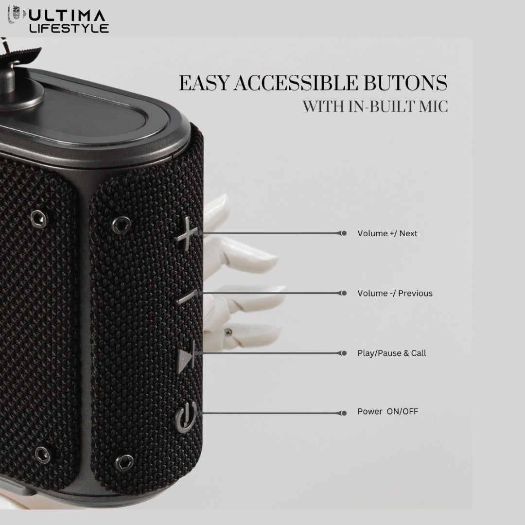 buttons illustrations for ultima dynamite bluetooth speaker