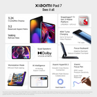 Xiaomi Pad 7 long battery life 8850mAh