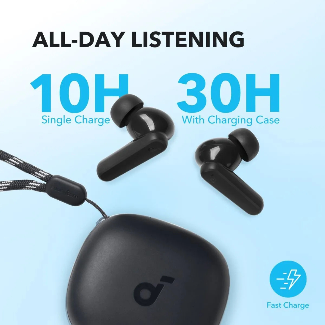 Buy now Soundcore R50i wireless earbuds with sleek black design and lightweight build