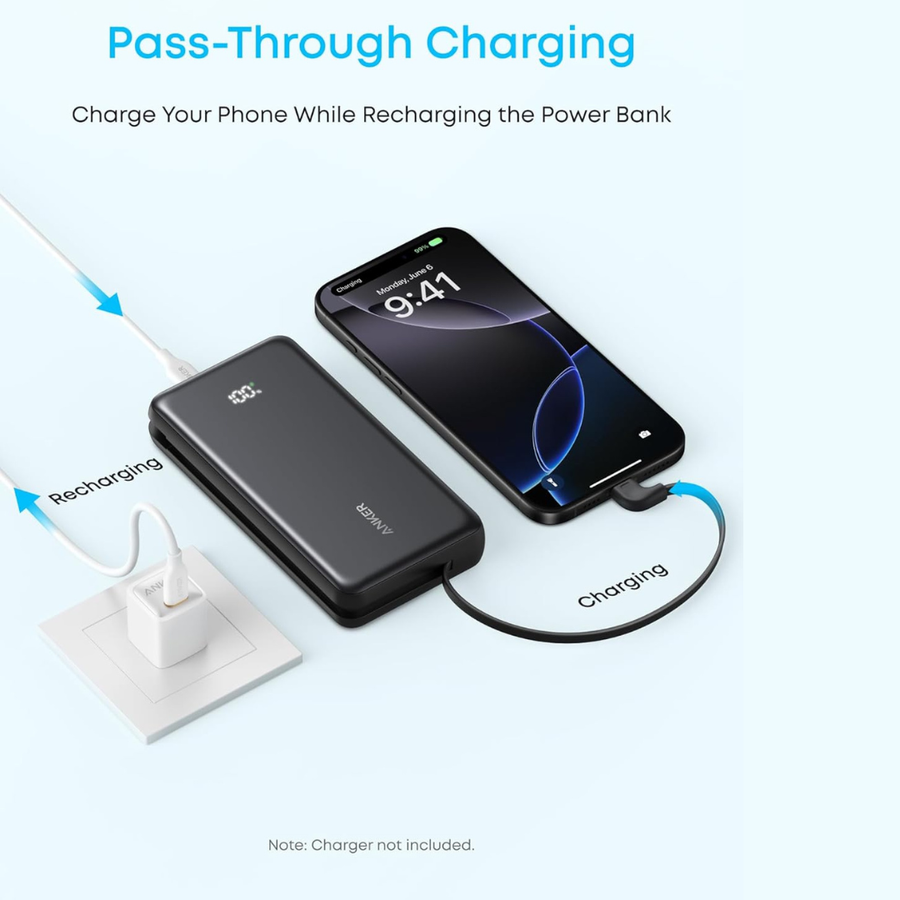 Get Anker Zolo power bank Nepal digital display 22.5W fast charge