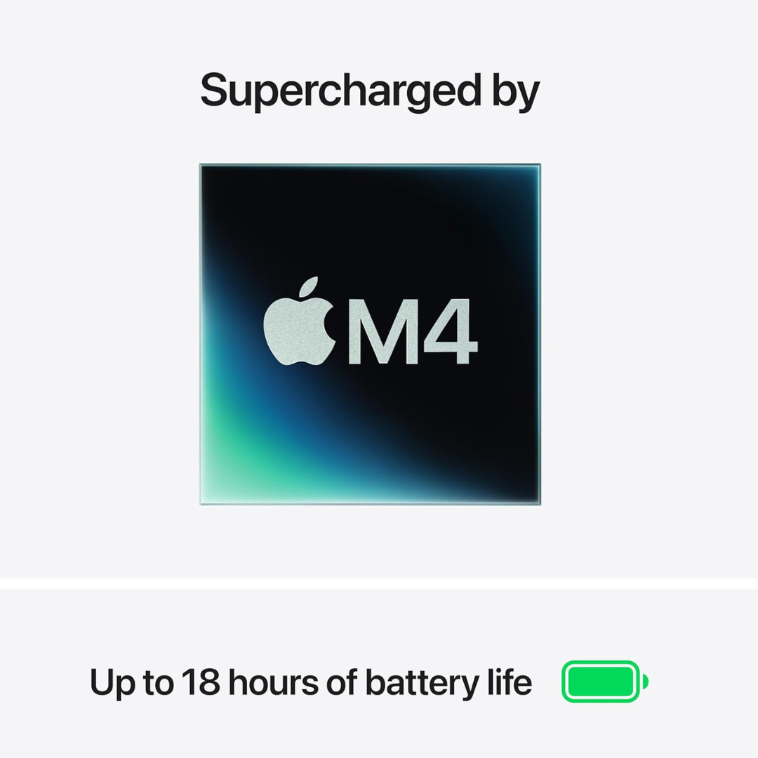 Shop now Apple MacBook Air M4 15 inch laptop with long battery life ideal for work study and creativity