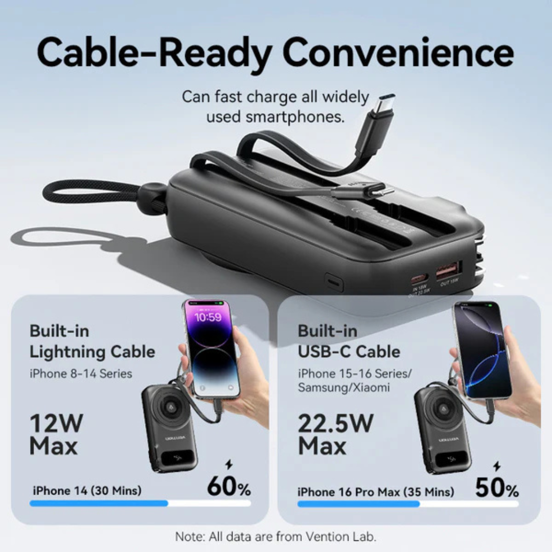 Lightweight Vention power bank for travel and daily use Nepal