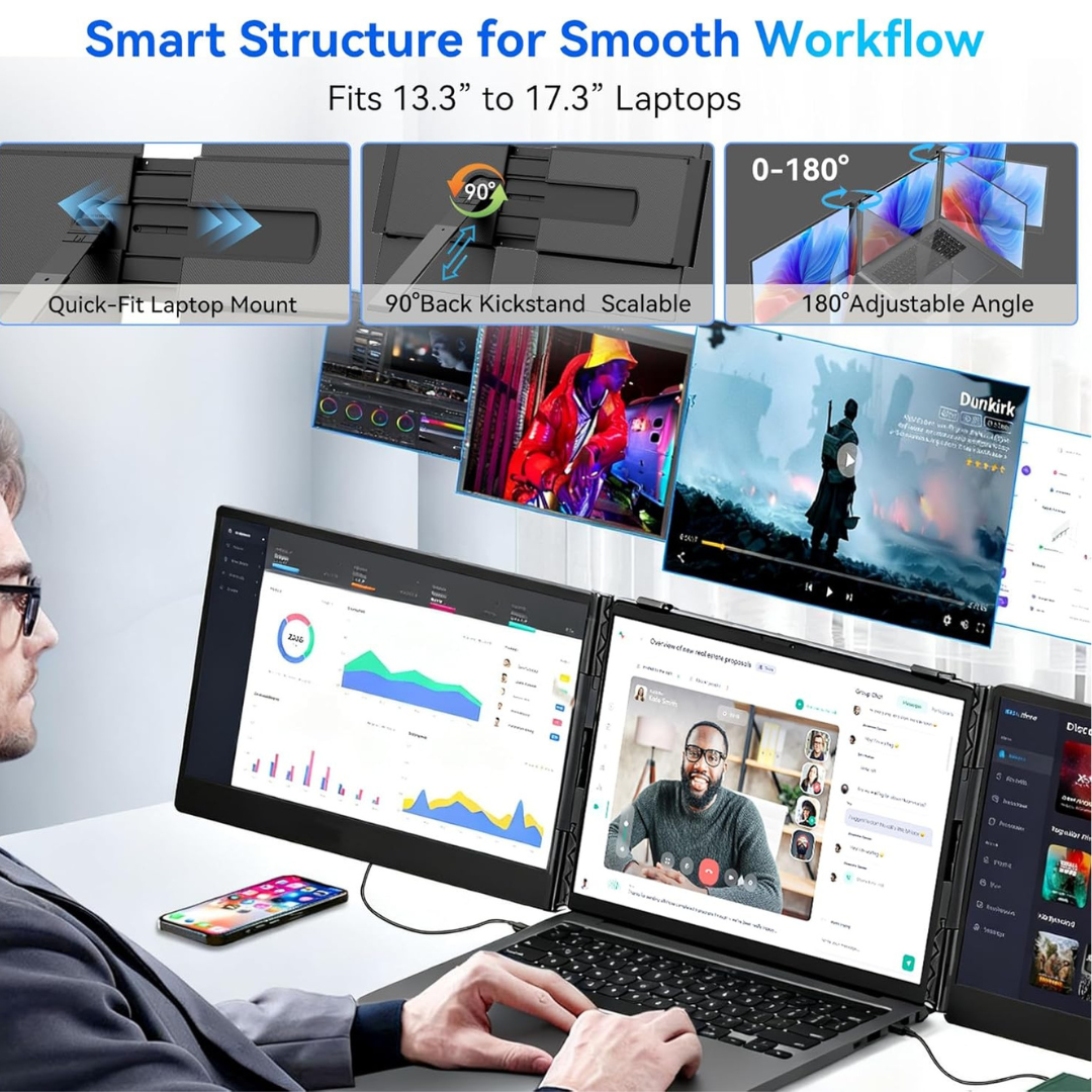 Shop now Blackview DCM6 FHD 1080p triple laptop display extender Nepal