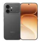 Honor smartphone showing front and back on a white background