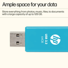 Shop now HP 128GB USB 3.2 flash drive blue compact metal body pen drive