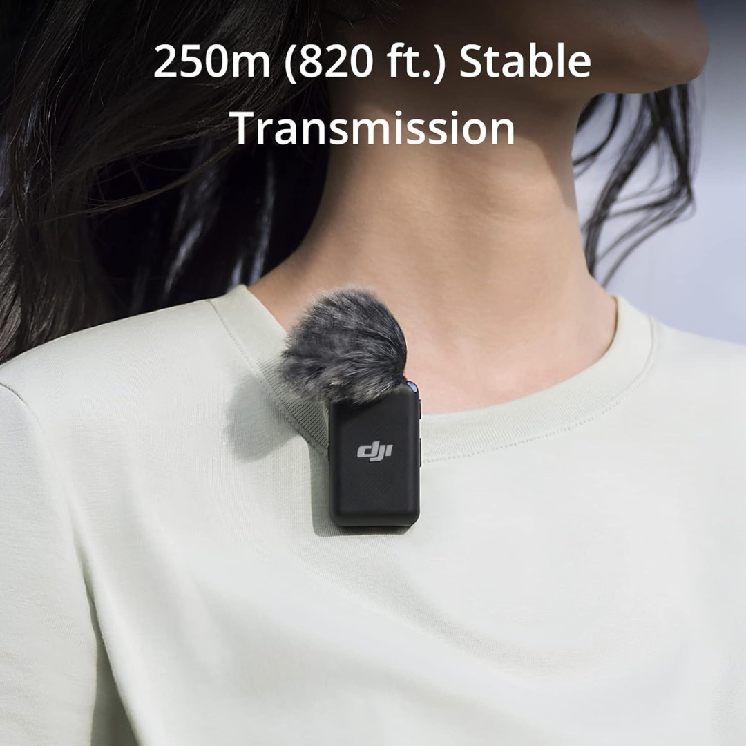 Shop now DJI Mic 2 dual transmitter wireless mic capturing studio quality sound for interviews vlogging YouTube videos and professional video production