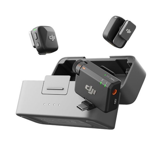 Buy DJI Mic Mini wireless lavalier microphone 2 transmitter 1 receiver charging case for vlog streaming YouTube recording