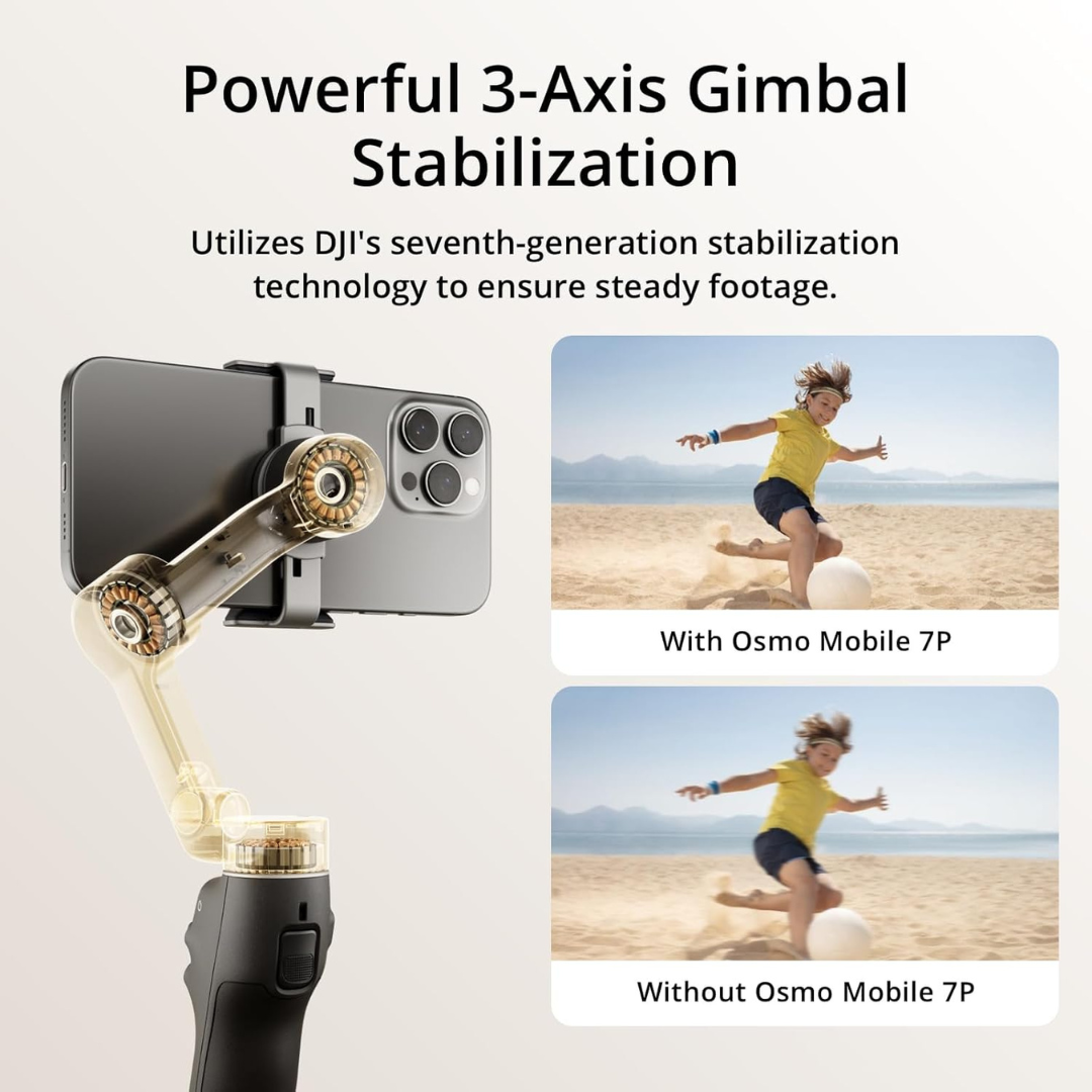 Get DJI Osmo Mobile 7P smartphone stabilizer with foldable design