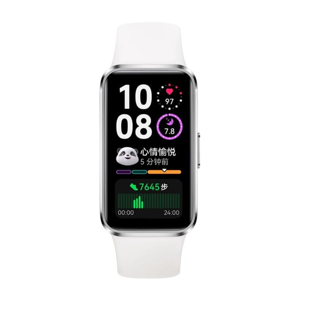 huawei band 10 showing time and steps