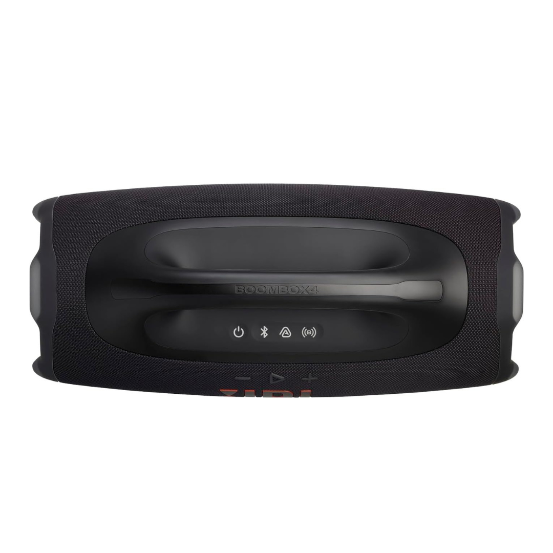 Shop JBL Boombox 4 with long-lasting 34-hour battery life, punchy bass modes, and sleek design for travel and outdoor parties.