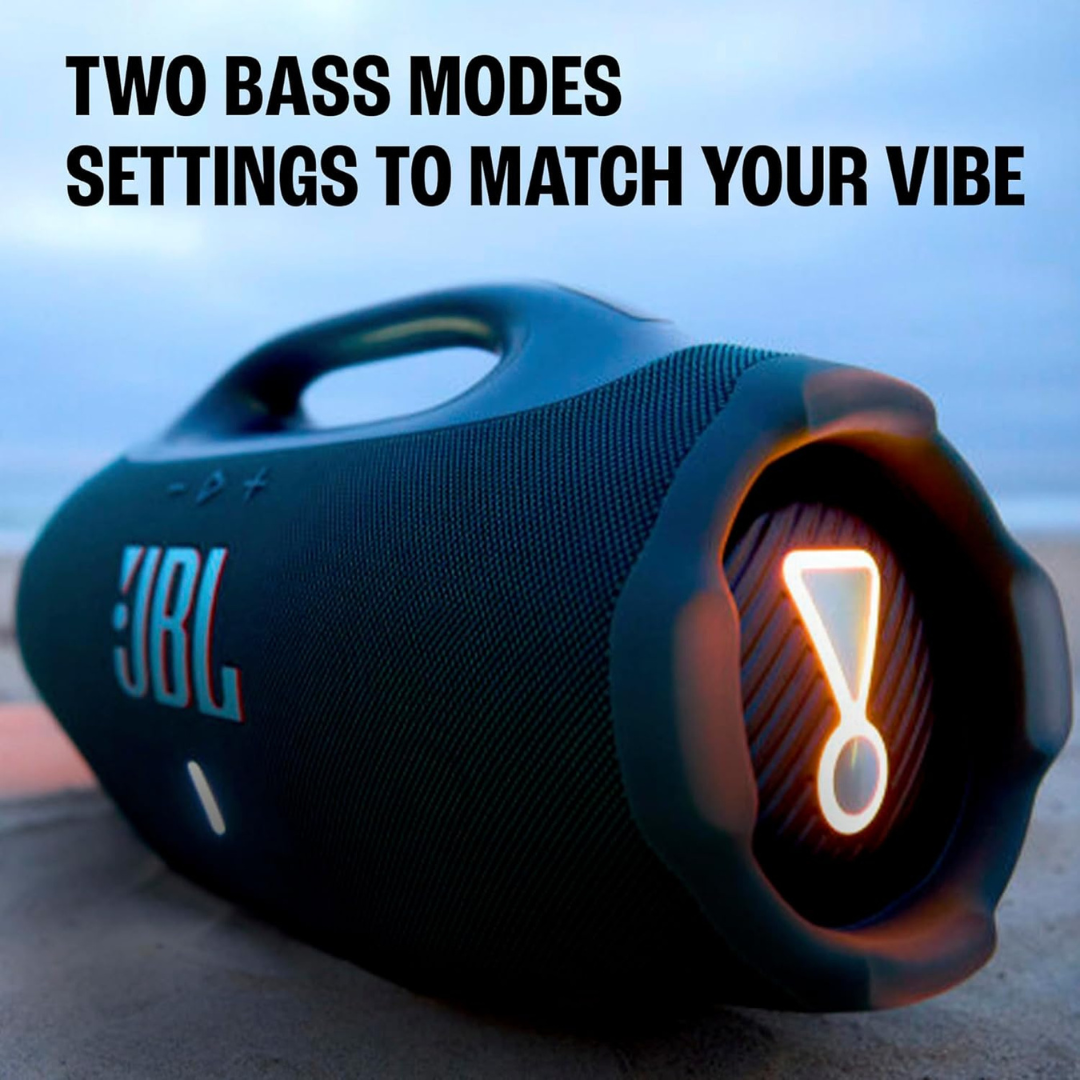 Get the JBL Boombox 4 portable wireless speaker with Auracast multi-speaker connection to pair multiple JBL devices seamlessly.