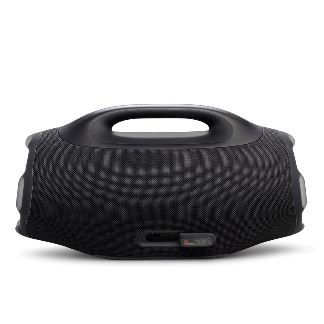 Get JBL Boombox 4 portable stereo speaker with massive deep bass, lightweight design, and multi-speaker Auracast connection today.