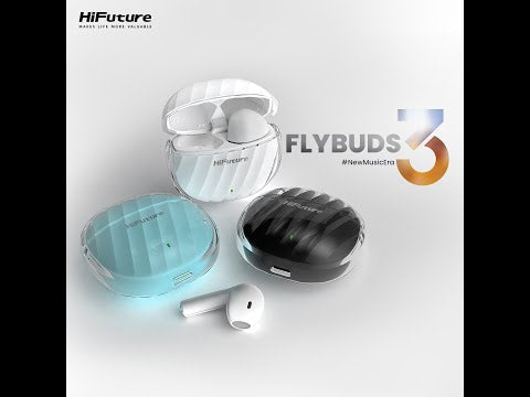 HiFuture Flybuds 3 Earbuds | Environmental Noise Cancellation | Transparent Design | 4 mic calling system | 30 hours playbacck time (Blue, Black) | 6-months warranty