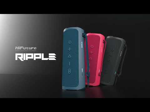 HiFuture Ripple Portable Bluetooth Speaker | 4000 mMAh Battery Capacity | 12 hours Playtime | 3.5 hours Charging Time | IPX7 Water-rated | 1 year warranty