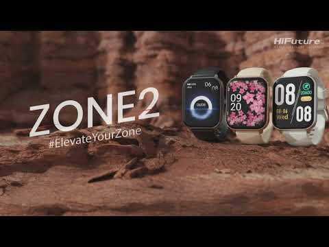 HiFuture Zone2 Smartwatch | 1.96 inch IPS Display | Wireless Calling | 7 days Battery Life (Multi-color) | IP68 water resistance | Health and fitness tracking | 1-Year Warranty